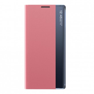 Sleep Case Bookcase Type Case with Smart Window for Samsung Galaxy S21 FE pink