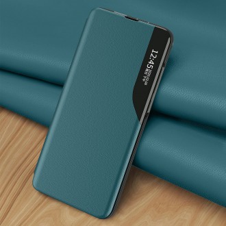 Eco Leather View Case elegant bookcase type case with kickstand for Samsung Galaxy S21 FE red