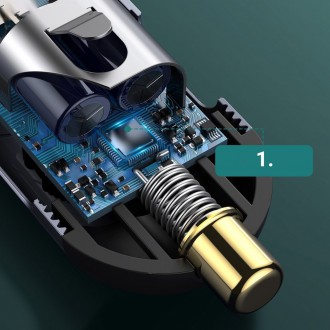 [RETURNED ITEM] Baseus Share Together nabíječka do auta 3x USB / USB Type C 120W PPS Quick Charge Power Delivery šedá (CCBT-B0G)