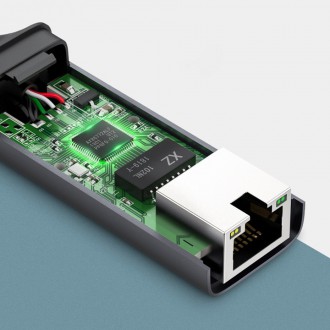 Ugreen external network adapter RJ45 - USB Type C (1000 Mbps / 1 Gbps) Gigabit Ethernet gray (CM199)