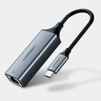 Ugreen external network adapter RJ45 - USB Type C (1000 Mbps / 1 Gbps) Gigabit Ethernet gray (CM199)