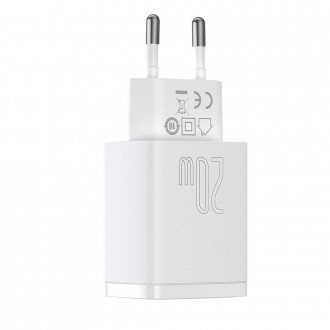 [RETURNED ITEM]  Baseus Compact Fast USB / USB Type C Charger 20W 3A Power Delivery Quick Charge 3.0 white (CCXJ-B02)