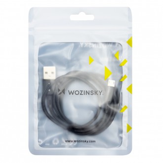 Wozinsky cable USB - microUSB 2,4A 1m black (WUC-M1B)