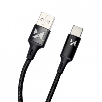 [RETURNED ITEM] Wozinsky cable USB - USB Type C 2,4A 1m black (WUC-C1B)