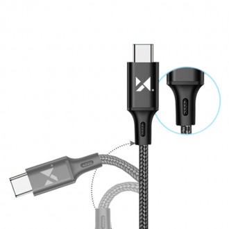[RETURNED ITEM] Wozinsky cable USB - USB Type C 2,4A 1m black (WUC-C1B)