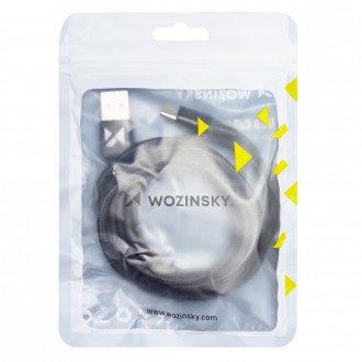 [RETURNED ITEM] Wozinsky cable USB - USB Type C 2,4A 1m black (WUC-C1B)