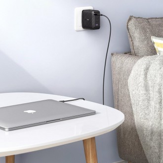 Ugreen fast charger PPS 65W USB / 3x USB Type C QC 3.0 Power Delivery SCP FCP AFC (gallium nitride) black (CD224 70774)