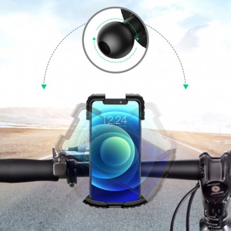 Ugreen universal bicycle phone holder for bike motorcycle handlebar black (LP494 black)