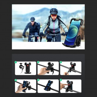 Ugreen universal bicycle phone holder for bike motorcycle handlebar black (LP494 black)