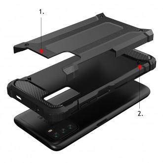 Hybrid Armor Case Tough Rugged Cover for Xiaomi Redmi Note 10 5G / Poco M3 Pro golden