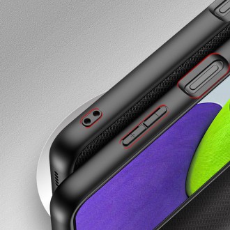 Dux Ducis Fino case covered with nylon material for Samsung Galaxy A22 4G black