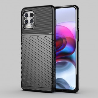Thunder Case Flexible Tough Rugged Cover TPU Case for Motorola Moto G100 / Edge S black
