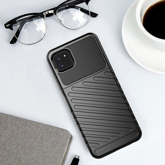 Thunder Case Flexible Tough Rugged Cover TPU Case for Samsung Galaxy A22 5G black