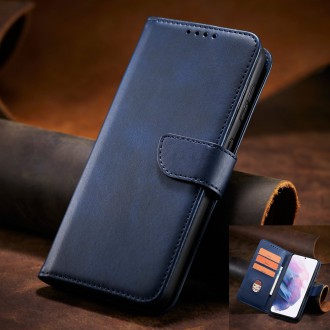 Magnet Case elegant bookcase type case with kickstand for Samsung Galaxy S21 FE blue