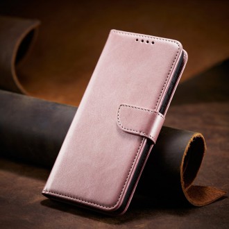 Magnet Case elegant bookcase type case with kickstand for Samsung Galaxy S21 FE pink