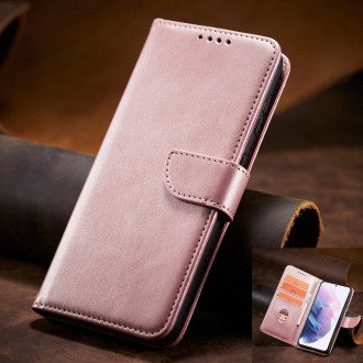 Magnet Case elegant bookcase type case with kickstand for Samsung Galaxy S21 FE pink