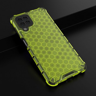 Honeycomb Case armor cover with TPU Bumper for Samsung Galaxy A22 4G green