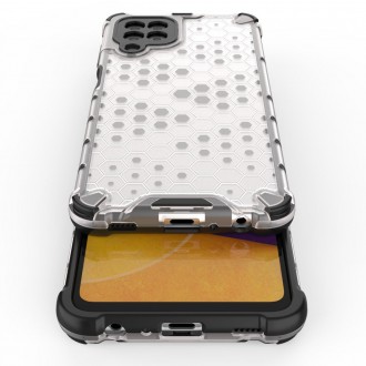 Honeycomb Case armor cover with TPU Bumper for Samsung Galaxy A22 4G red