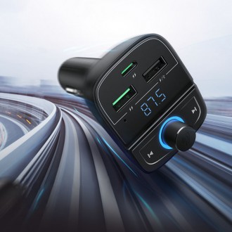 Ugreen FM Transmitter Bluetooth 5.0 MP3 car charger 3x USB TF micro SD 4.8 A black (CD229)