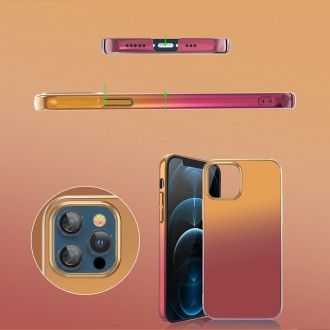 Kingxbar Aurora Series hard case for iPhone 12 Pro Max Red-orange