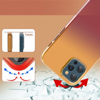 Kingxbar Aurora Series hard case for iPhone 12 Pro Max Red-orange