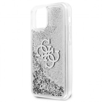 Guess GUHCP12LLG4GSI iPhone 12 Pro Max 6,7&quot; stříbrný/stříbrný pevný obal 4G Big Liquid Glitter