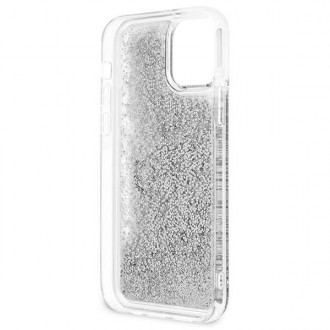 Guess GUHCP12LLG4GSI iPhone 12 Pro Max 6,7&quot; stříbrný/stříbrný pevný obal 4G Big Liquid Glitter