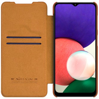 Nillkin Qin original leather case cover for Samsung Galaxy A22 4G brown