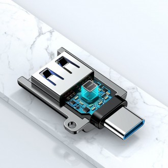 Joyroom USB 3.2 Gen 1 (Male) - USB Type C (Female) adapter black (S-H151 Black)
