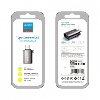 Joyroom USB 3.2 Gen 1 (Male) - USB Type C (Female) adapter black (S-H151 Black)