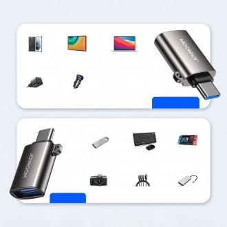 Joyroom USB 3.2 Gen 1 (Male) - USB Type C (Female) adapter black (S-H151 Black)