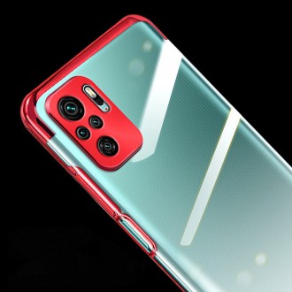 Clear Color Case Gel TPU Electroplating frame Cover for Xiaomi Redmi Note 10 5G / Poco M3 Pro black