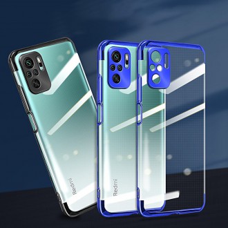 Clear Color Case Gel TPU Electroplating frame Cover for Xiaomi Redmi Note 10 5G / Poco M3 Pro black