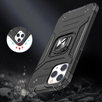 Wozinsky Ring Armor Case Kickstand Tough Rugged Cover for iPhone 13 silver