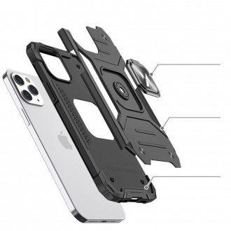 Wozinsky Ring Armor Case Kickstand Tough Rugged Cover for iPhone 13 black