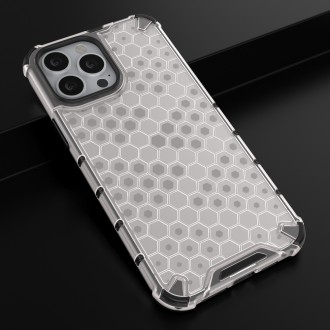 Honeycomb Case armor cover with TPU Bumper for iPhone 13 Pro Max transparent