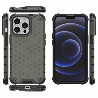 Honeycomb Case armor cover with TPU Bumper for iPhone 13 Pro black