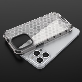 Honeycomb Case armor cover with TPU Bumper for iPhone 13 Pro black