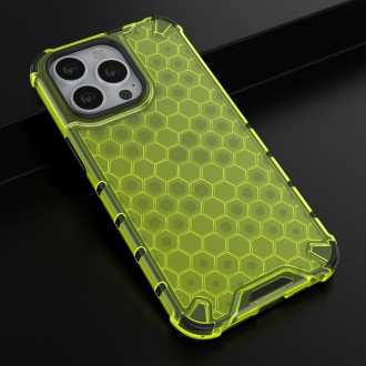 Honeycomb Case armor cover with TPU Bumper for iPhone 13 Pro green