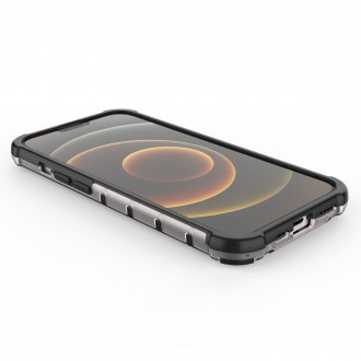 Honeycomb Case armor cover with TPU Bumper for iPhone 13 transparent