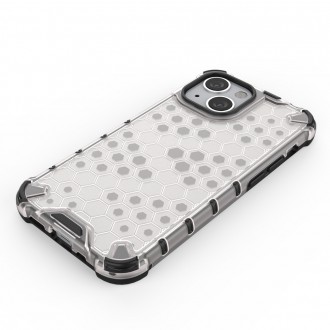 Honeycomb Case armor cover with TPU Bumper for iPhone 13 mini blue