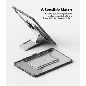 Ringke Fusion Combo Outstanding hard case with TPU frame for Samsung Galaxy Tab S7 11´´ + self-adhesive foldable stand grey (FC475R40)