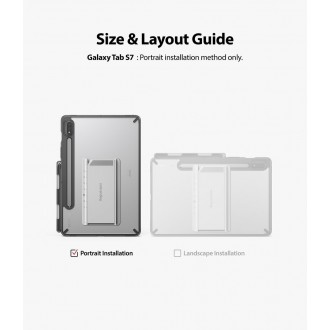Ringke Fusion Combo Outstanding hard case with TPU frame for Samsung Galaxy Tab S7 11´´ + self-adhesive foldable stand grey (FC475R40)