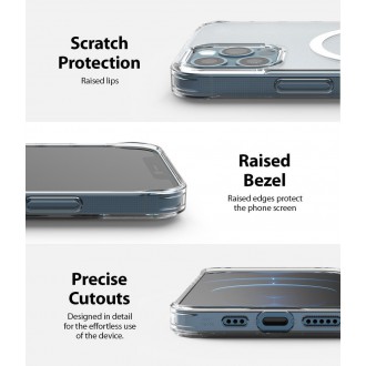 Ringke Fusion Magnetic magnetic hard case with TPU frame for iPhone 12 Pro Max translucent (FSAP0063) (MagSafe compatible)