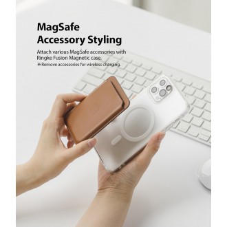 Ringke Fusion Magnetic magnetic hard case with TPU frame for iPhone 12 Pro Max translucent (FSAP0063) (MagSafe compatible)