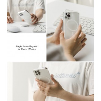 Ringke Fusion Magnetic magnetic hard case with TPU frame for iPhone 12 Pro Max translucent (FSAP0063) (MagSafe compatible)
