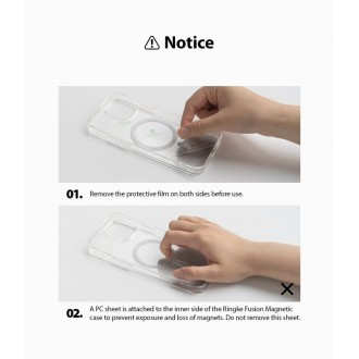 Ringke Fusion Magnetic magnetic hard case with TPU frame for iPhone 12 Pro Max translucent (FSAP0063) (MagSafe compatible)