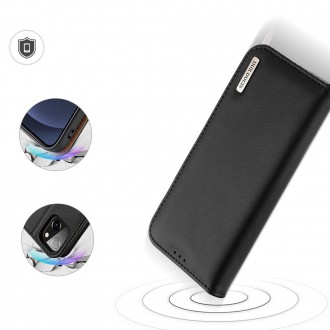 Dux Ducis Hivo Genuine Leather Bookcase type case for iPhone 13 black