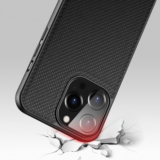 Dux Ducis Fino case covered with nylon material for iPhone 13 Pro black