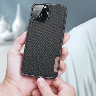 Dux Ducis Fino case covered with nylon material for iPhone 13 Pro black